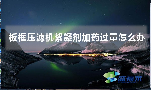 板框壓濾機絮凝劑加藥過量怎么辦