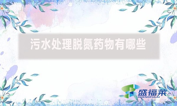 污水處理脫氮藥物有哪些？